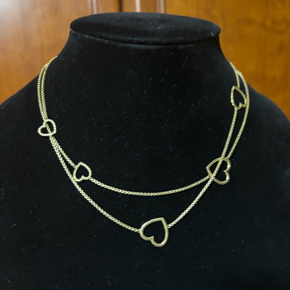 ✨SOLD✨ 
David Yurman 18k Gold Heart Station Necklace ( my price is FIRM ) - Picture 3 of 14